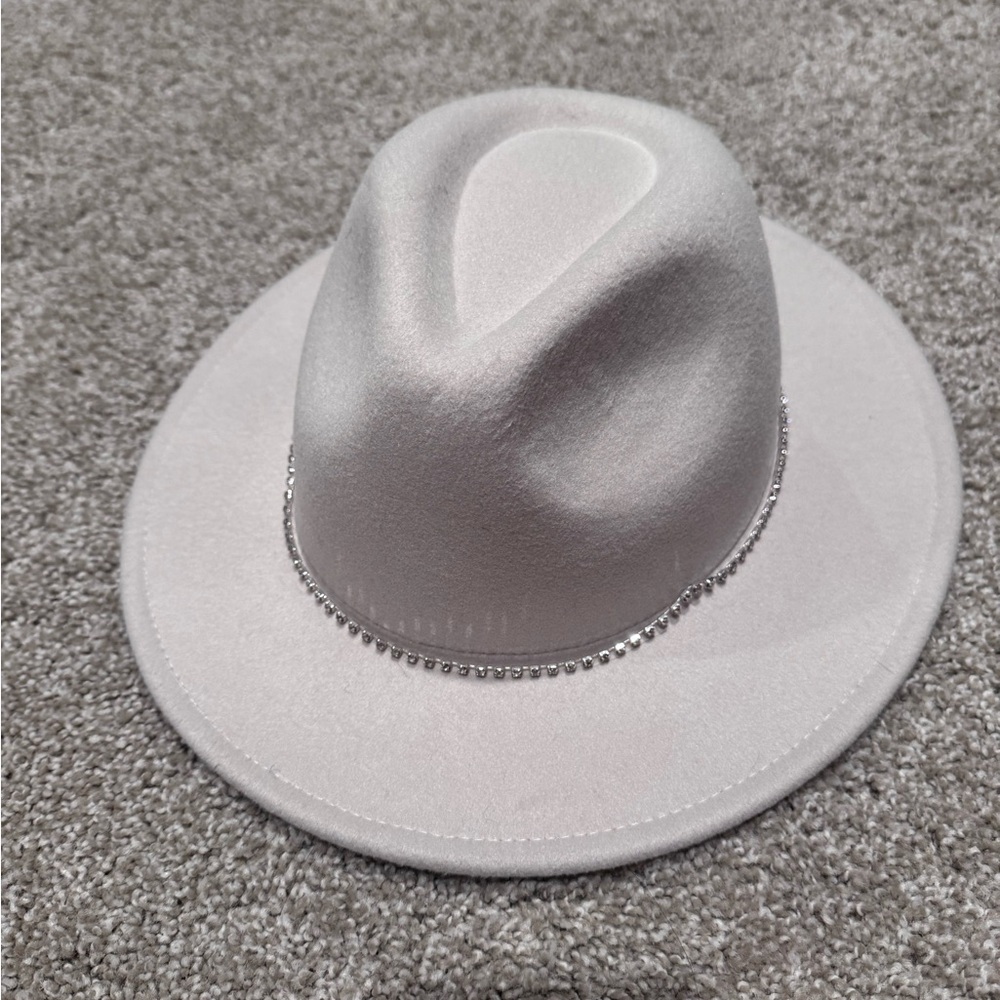 H&M Cream and Silver Fedora Hat